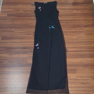 Vintage Jalate Y2K Black Butterfly Maxi Size Medium